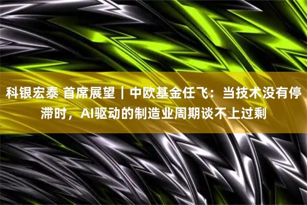 科银宏泰 首席展望｜中欧基金任飞：当技术没有停滞时，AI驱动的制造业周期谈不上过剩