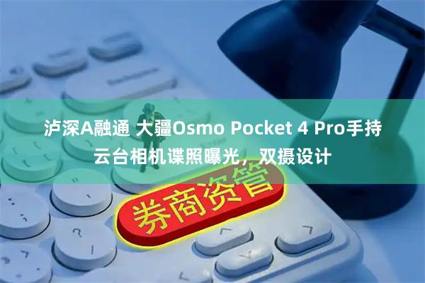 泸深A融通 大疆Osmo Pocket 4 Pro手持云台相机谍照曝光，双摄设计